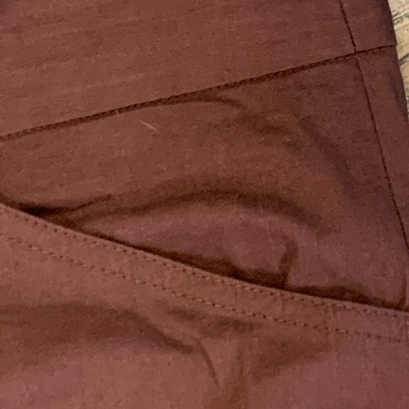 BCBGMaxAzria Chocolate Brown Linen/Rayon Stretch Pants - Size Womans 2 - Picture 2 of 4